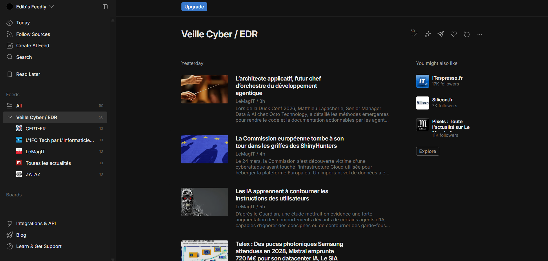 Capture Feedly